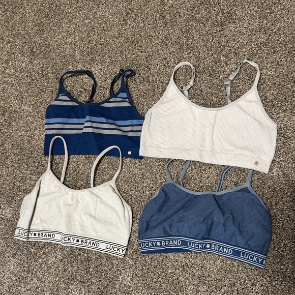 Lucky Brand Other - Lucky Brand Blue and White Bra Set